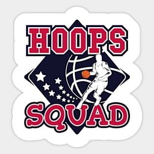 HOOPS SQUAD BASKETBALL | 2 SIDED Sticker